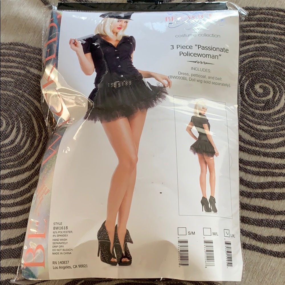 Passionate Police woman’s costume.